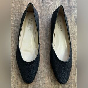 New Talbots Black Sparkle Flats Size 7.5